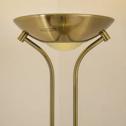 Hofstein Rom Deckenfluter LED Altmessing, 2-flammig -LED Leuchten Verkäufe 2022 rom deckenfluter 8505 17