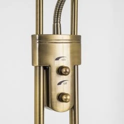 Hofstein Rom Deckenfluter LED Altmessing, 2-flammig -LED Leuchten Verkäufe 2022 rom deckenfluter 8505 21