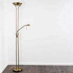 Hofstein Rom Deckenfluter LED Altmessing, 2-flammig -LED Leuchten Verkäufe 2022 rom deckenfluter 8505 6