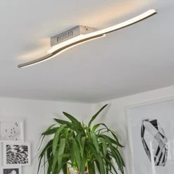 Hofstein Rosselo Deckenleuchte LED Nickel-Matt, 1-flammig