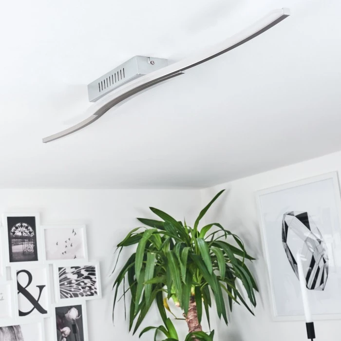 Hofstein Rosselo Deckenleuchte LED Nickel-Matt, 1-flammig 2 Hofstein Rosselo Deckenleuchte LED Nickel-Matt, 1-flammig – Bild 2