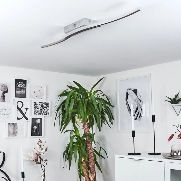 Hofstein Rosselo Deckenleuchte LED Nickel-Matt, 1-flammig 12 Hofstein Rosselo Deckenleuchte LED Nickel-Matt, 1-flammig – Bild 12