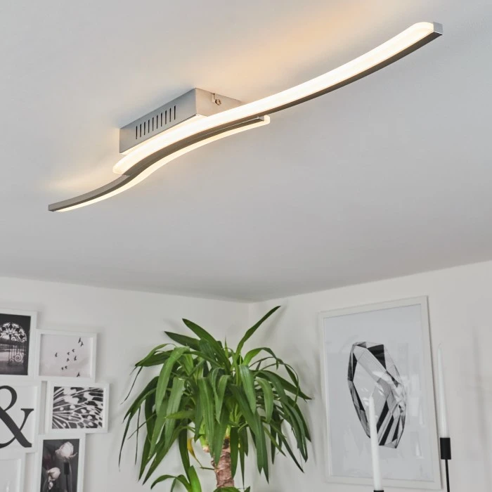 Hofstein Rosselo Deckenleuchte LED Nickel-Matt, 1-flammig 9 Hofstein Rosselo Deckenleuchte LED Nickel-Matt, 1-flammig – Bild 9