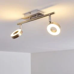 Hofstein Russell Deckenspot LED Nickel-Matt, Chrom, 2-flammig 42 Hofstein Russell Deckenspot LED Nickel-Matt, Chrom, 2-flammig -LED Leuchten Verkäufe 2022 russell deckenspot h3009901 15