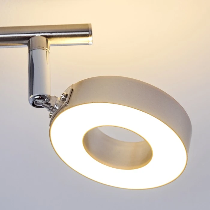 Hofstein Russell Deckenspot LED Nickel-Matt, Chrom, 2-flammig 17 Hofstein Russell Deckenspot LED Nickel-Matt, Chrom, 2-flammig – Bild 17