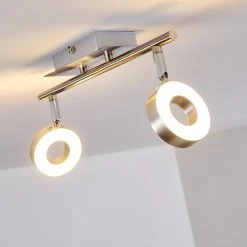 Hofstein Russell Deckenspot LED Nickel-Matt, Chrom, 2-flammig 45 Hofstein Russell Deckenspot LED Nickel-Matt, Chrom, 2-flammig -LED Leuchten Verkäufe 2022 russell deckenspot h3009901 18