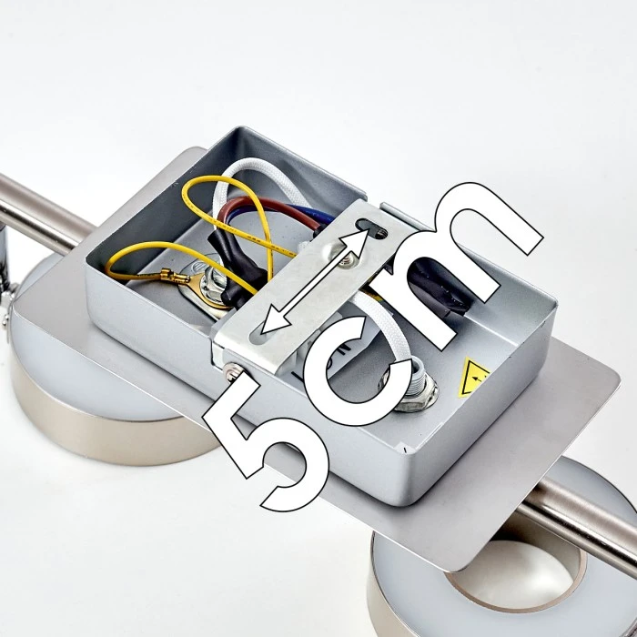 Hofstein Russell Deckenspot LED Nickel-Matt, Chrom, 2-flammig 27 Hofstein Russell Deckenspot LED Nickel-Matt, Chrom, 2-flammig – Bild 27