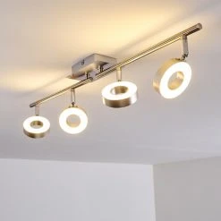 Hofstein Russell Deckenspot LED Nickel-Matt, Chrom, 4-flammig -LED Leuchten Verkäufe 2022 russell deckenspot h3009925 11