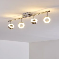 Hofstein Russell Deckenspot LED Nickel-Matt, Chrom, 4-flammig -LED Leuchten Verkäufe 2022 russell deckenspot h3009925 14