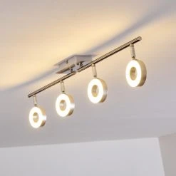 Hofstein Russell Deckenspot LED Nickel-Matt, Chrom, 4-flammig -LED Leuchten Verkäufe 2022 russell deckenspot h3009925 17