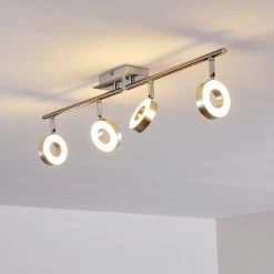 Hofstein Russell Deckenspot LED Nickel-Matt, Chrom, 4-flammig -LED Leuchten Verkäufe 2022 russell deckenspot h3009925 19