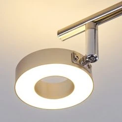 Hofstein Russell Deckenspot LED Nickel-Matt, Chrom, 4-flammig -LED Leuchten Verkäufe 2022 russell deckenspot h3009925 23