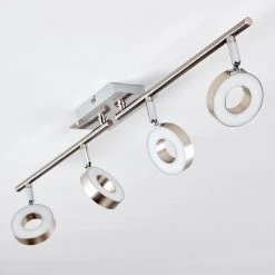 Hofstein Russell Deckenspot LED Nickel-Matt, Chrom, 4-flammig -LED Leuchten Verkäufe 2022 russell deckenspot h3009925 5
