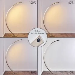 Hofstein Ruswil Bogenlampe LED Nickel-Matt, 1-flammig -LED Leuchten Verkäufe 2022 ruswil bogenlampe h3295663 do1 2