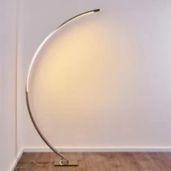 Hofstein Ruswil Bogenlampe LED Nickel-Matt, 1-flammig -LED Leuchten Verkäufe 2022 ruswil bogenlampe h3295663 do1 22