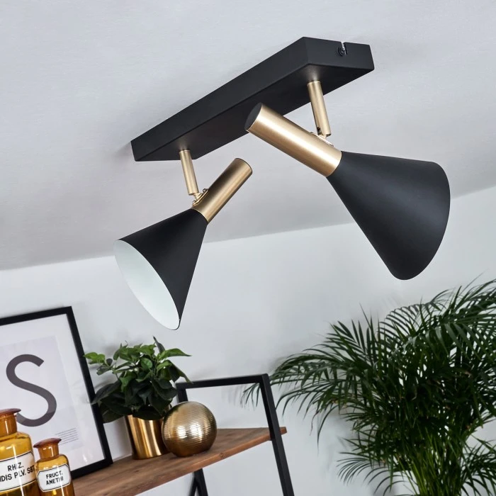 Hofstein Saboria Deckenleuchte LED Schwarz, 2-flammig 2 Hofstein Saboria Deckenleuchte LED Schwarz, 2-flammig – Bild 2