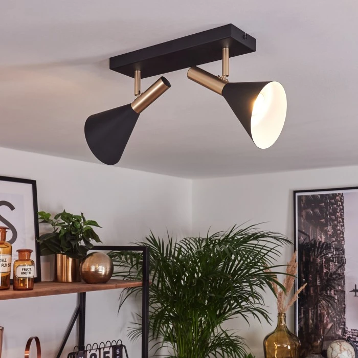 Hofstein Saboria Deckenleuchte LED Schwarz, 2-flammig 11 Hofstein Saboria Deckenleuchte LED Schwarz, 2-flammig – Bild 11