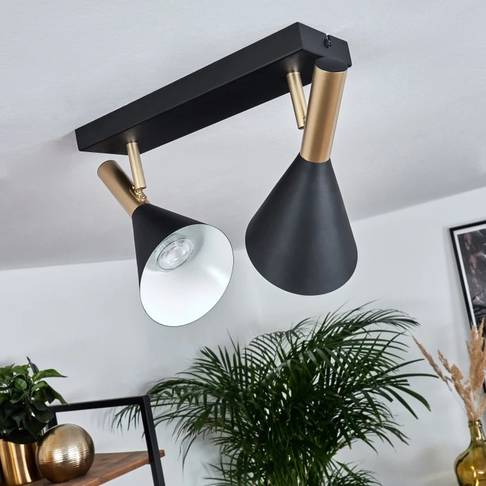 Hofstein Saboria Deckenleuchte LED Schwarz, 2-flammig 12 Hofstein Saboria Deckenleuchte LED Schwarz, 2-flammig – Bild 12