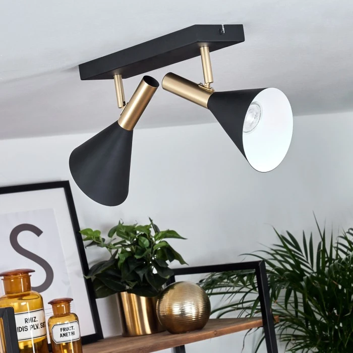 Hofstein Saboria Deckenleuchte LED Schwarz, 2-flammig 14 Hofstein Saboria Deckenleuchte LED Schwarz, 2-flammig – Bild 14