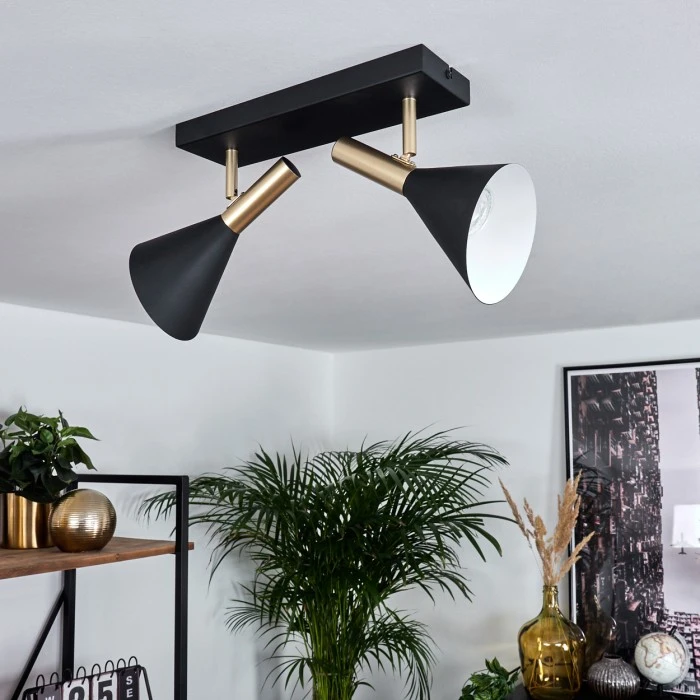 Hofstein Saboria Deckenleuchte LED Schwarz, 2-flammig 10 Hofstein Saboria Deckenleuchte LED Schwarz, 2-flammig – Bild 10