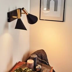 Hofstein Saboria Wandleuchte LED Schwarz, 2-flammig -LED Leuchten Verkäufe 2022 saboria wandleuchte h3537558 10