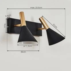 Hofstein Saboria Wandleuchte LED Schwarz, 2-flammig -LED Leuchten Verkäufe 2022 saboria wandleuchte h3537558 3