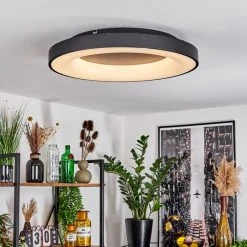 Hofstein Sachseln Deckenleuchte LED Schwarz, 1-flammig, Fernbedienung -LED Leuchten Verkäufe 2022 sachseln deckenleuchte h3562420 8