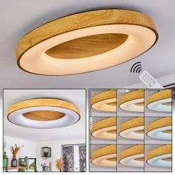 Hofstein Sachseln Deckenleuchte LED Schwarz, 1-flammig, Fernbedienung