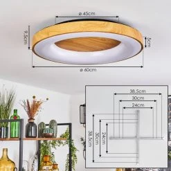 Hofstein Sachseln Deckenleuchte LED Schwarz, 1-flammig, Fernbedienung -LED Leuchten Verkäufe 2022 sachseln deckenleuchte h3562475 3