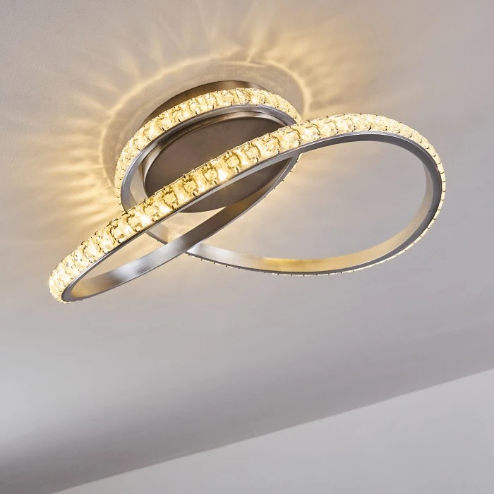 Hofstein Saginaw Deckenleuchte LED Nickel-Matt, 1-flammig, Fernbedienung, Farbwechsler 11 Hofstein Saginaw Deckenleuchte LED Nickel-Matt, 1-flammig, Fernbedienung, Farbwechsler – Bild 11