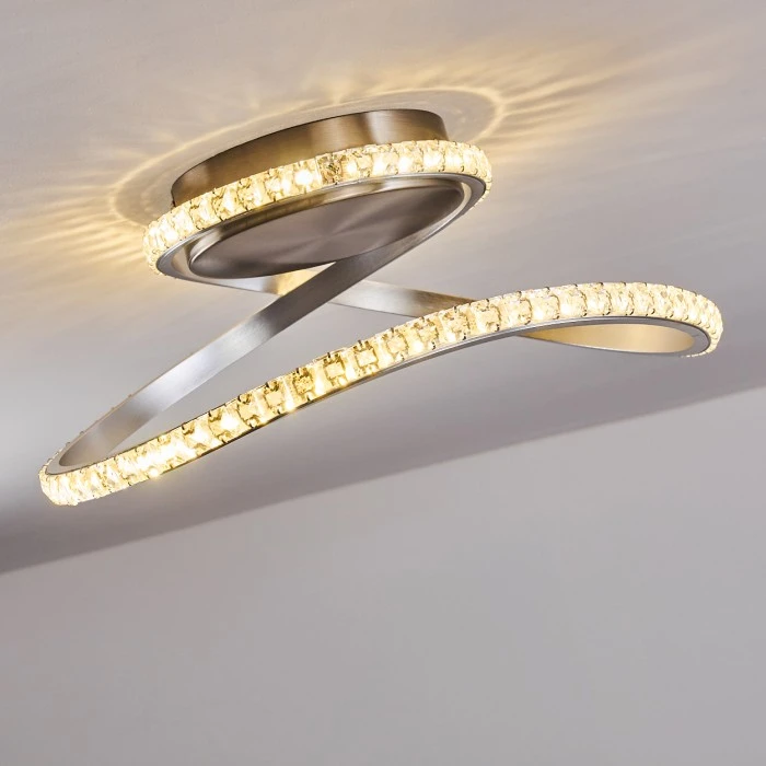 Hofstein Saginaw Deckenleuchte LED Nickel-Matt, 1-flammig, Fernbedienung, Farbwechsler 15 Hofstein Saginaw Deckenleuchte LED Nickel-Matt, 1-flammig, Fernbedienung, Farbwechsler – Bild 15