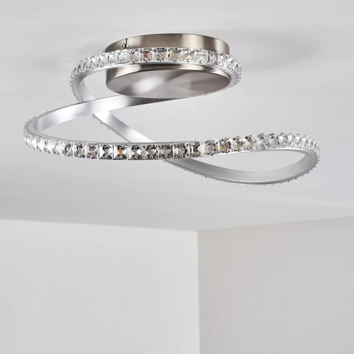 Hofstein Saginaw Deckenleuchte LED Nickel-Matt, 1-flammig, Fernbedienung, Farbwechsler 18 Hofstein Saginaw Deckenleuchte LED Nickel-Matt, 1-flammig, Fernbedienung, Farbwechsler – Bild 18