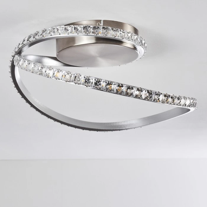 Hofstein Saginaw Deckenleuchte LED Nickel-Matt, 1-flammig, Fernbedienung, Farbwechsler 21 Hofstein Saginaw Deckenleuchte LED Nickel-Matt, 1-flammig, Fernbedienung, Farbwechsler – Bild 21