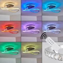 Hofstein Saginaw Deckenleuchte LED Nickel-Matt, 1-flammig, Fernbedienung, Farbwechsler 28 Hofstein Saginaw Deckenleuchte LED Nickel-Matt, 1-flammig, Fernbedienung, Farbwechsler -LED Leuchten Verkäufe 2022 saginaw deckenleuchte h3326671 4