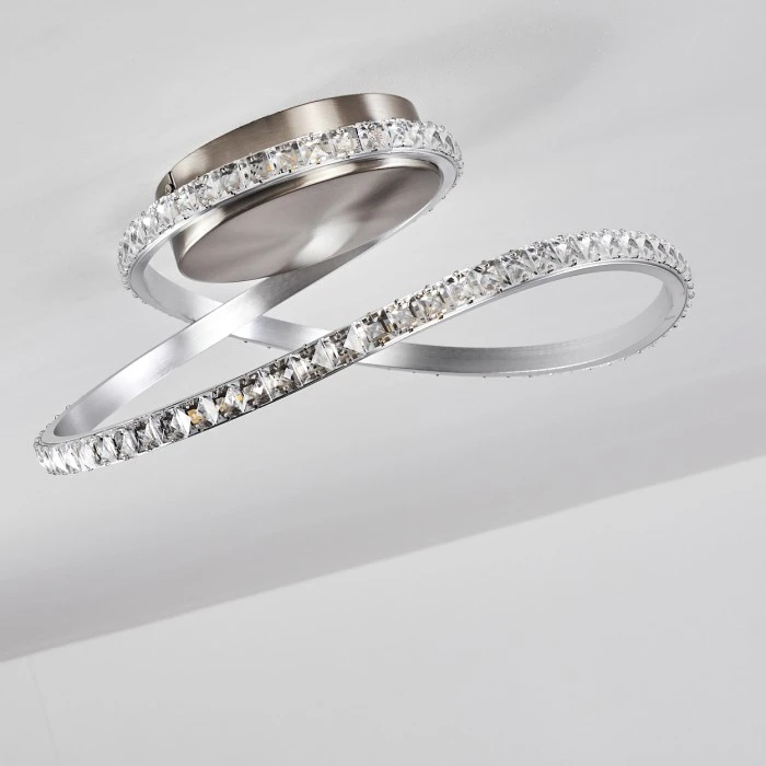 Hofstein Saginaw Deckenleuchte LED Nickel-Matt, 1-flammig, Fernbedienung, Farbwechsler 6 Hofstein Saginaw Deckenleuchte LED Nickel-Matt, 1-flammig, Fernbedienung, Farbwechsler – Bild 6