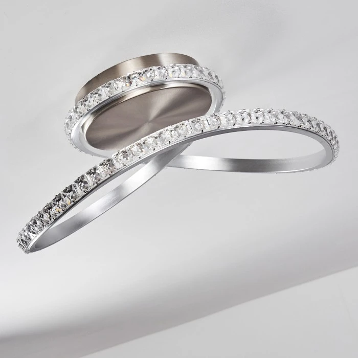 Hofstein Saginaw Deckenleuchte LED Nickel-Matt, 1-flammig, Fernbedienung, Farbwechsler 9 Hofstein Saginaw Deckenleuchte LED Nickel-Matt, 1-flammig, Fernbedienung, Farbwechsler – Bild 9