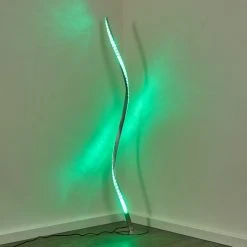 Hofstein Saginaw Stehleuchte LED Nickel-Matt, 1-flammig, Fernbedienung, Farbwechsler -LED Leuchten Verkäufe 2022 saginaw stehleuchte h3311066 11