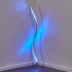 Hofstein Saginaw Stehleuchte LED Nickel-Matt, 1-flammig, Fernbedienung, Farbwechsler -LED Leuchten Verkäufe 2022 saginaw stehleuchte h3311066 13