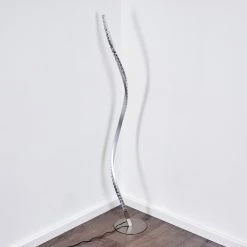 Hofstein Saginaw Stehleuchte LED Nickel-Matt, 1-flammig, Fernbedienung, Farbwechsler -LED Leuchten Verkäufe 2022 saginaw stehleuchte h3311066 14