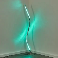 Hofstein Saginaw Stehleuchte LED Nickel-Matt, 1-flammig, Fernbedienung, Farbwechsler -LED Leuchten Verkäufe 2022 saginaw stehleuchte h3311066 15