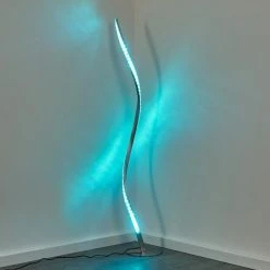 Hofstein Saginaw Stehleuchte LED Nickel-Matt, 1-flammig, Fernbedienung, Farbwechsler -LED Leuchten Verkäufe 2022 saginaw stehleuchte h3311066 17