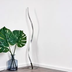 Hofstein Saginaw Stehleuchte LED Nickel-Matt, 1-flammig, Fernbedienung, Farbwechsler -LED Leuchten Verkäufe 2022 saginaw stehleuchte h3311066 5