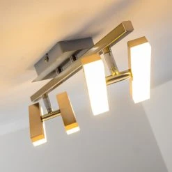 Hofstein Sakami Deckenleuchte LED Nickel-Matt, 4-flammig -LED Leuchten Verkäufe 2022 sakami deckenleuchte h3000557 4