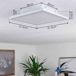 Hofstein Salamo LED Panel Wei&szlig;, 2-flammig, Fernbedienung -LED Leuchten Verkäufe 2022 salamo led panel h3382301 4