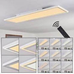 Hofstein Salamo LED Panel Weiß, 2-flammig, Fernbedienung