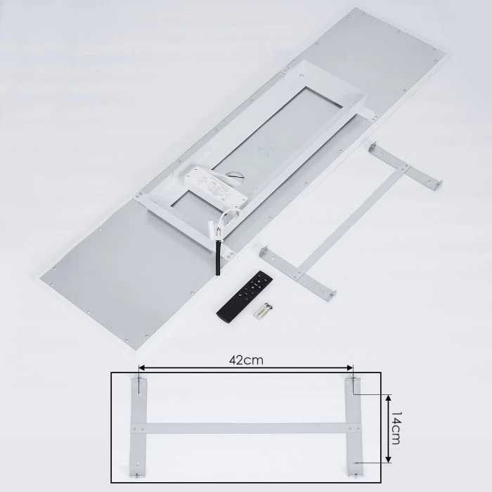 Hofstein Salamo LED Panel Weiß, 2-flammig, Fernbedienung 8 Hofstein Salamo LED Panel Weiß, 2-flammig, Fernbedienung – Bild 8