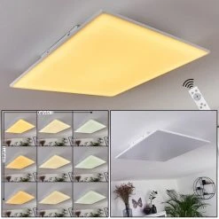 Hofstein Salamo LED Panel Weiß, 1-flammig, Fernbedienung