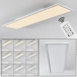 Hofstein Salmi Deckenleuchte LED Weiß, 1-flammig, Fernbedienung