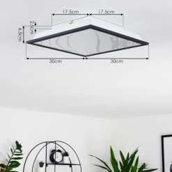 Hofstein Salmi Deckenleuchte LED Schwarz, Weiß, 1-flammig -LED Leuchten Verkäufe 2022 salmi deckenleuchte h3393635 3