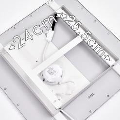 Hofstein Salmi Deckenpanel LED Aluminium, Weiß, 1-flammig, Fernbedienung -LED Leuchten Verkäufe 2022 salmi deckenpanel h3311974 19